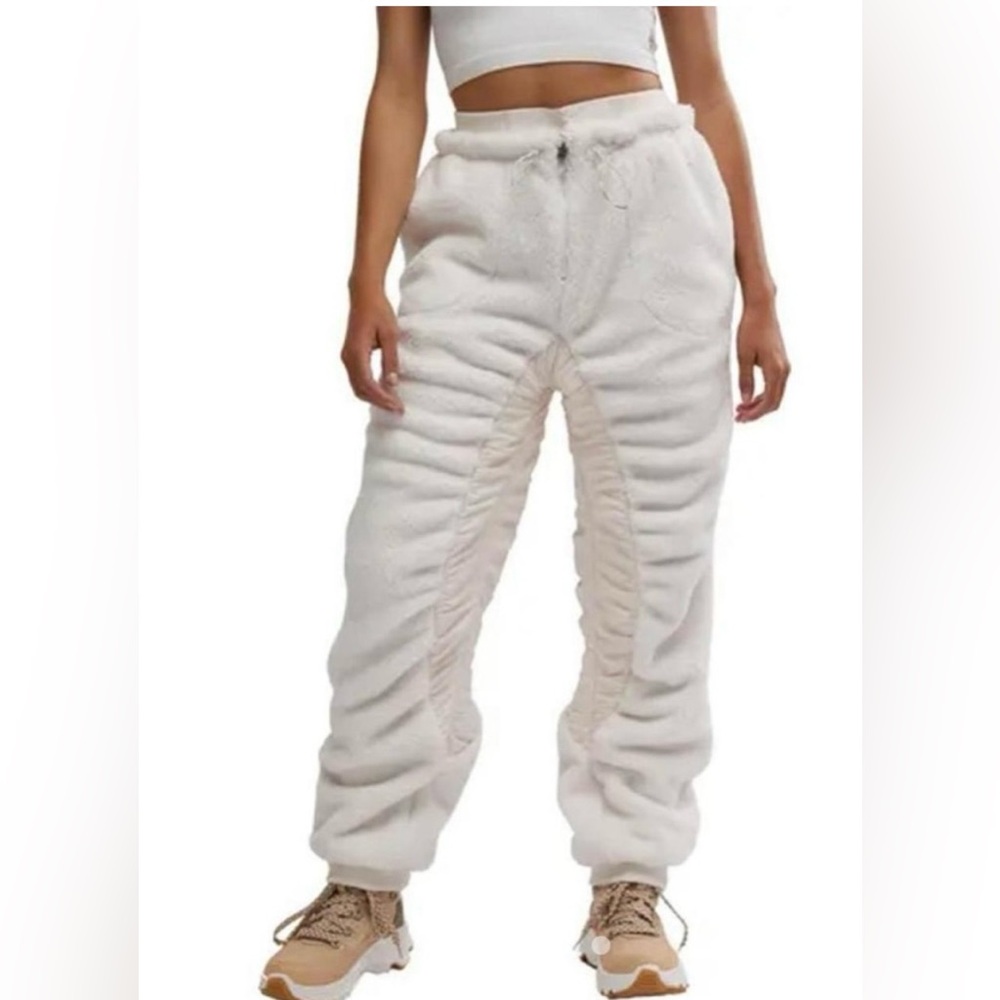Free People/ FP Movement Sundown Fleece Pants Cozy Color Ivory Sizes M & L